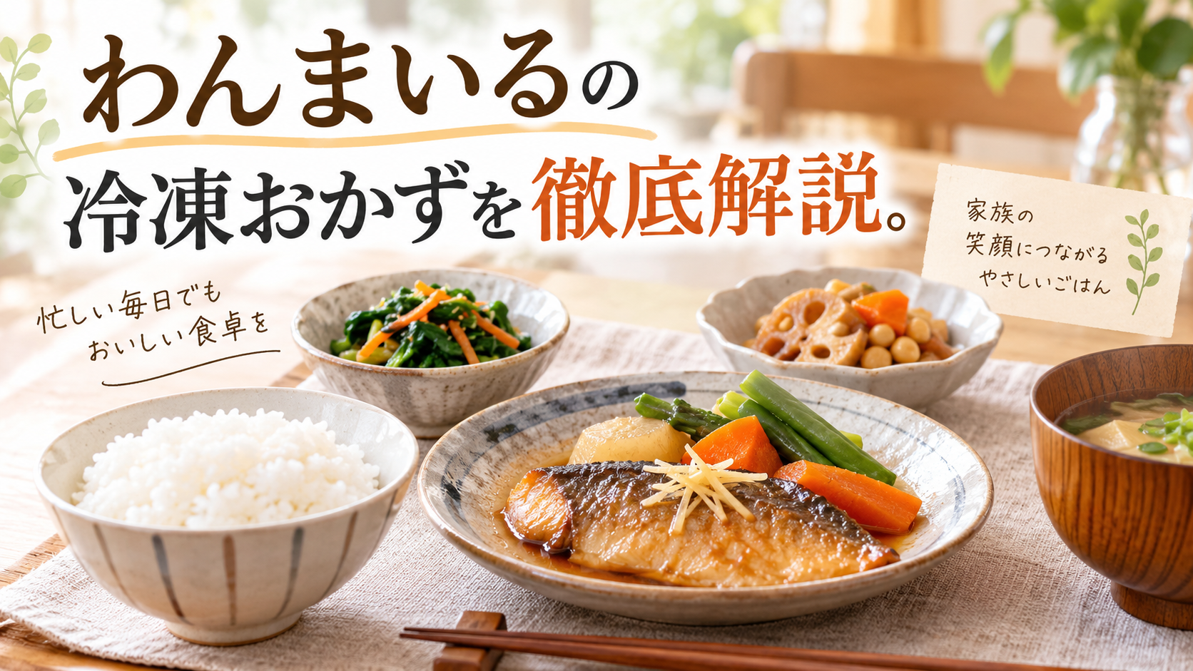 わんまいるの口コミ・料金は?共働き家庭向け冷凍惣菜を比較
