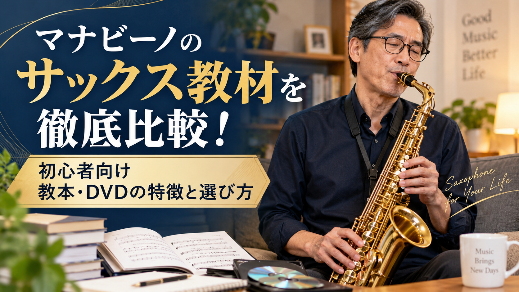 マナビーノのサックス教材を徹底比較！初心者向け教本・DVDの特徴と選び方