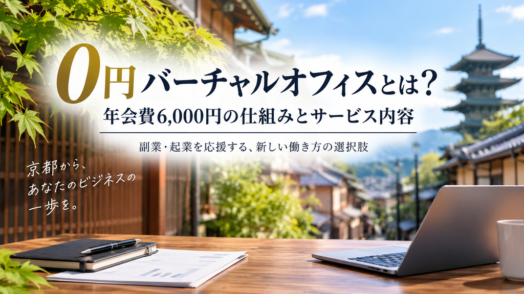 京都の街並みと現代ワークスペース