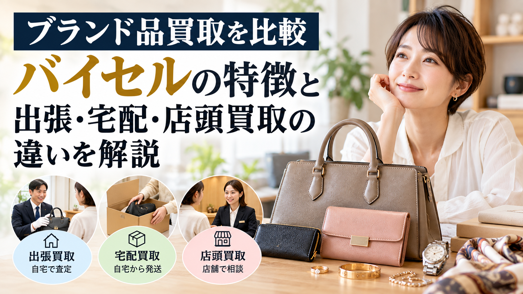 ブランド品買取を比較|バイセルの特徴と出張・宅配・店頭買取の違いを解説