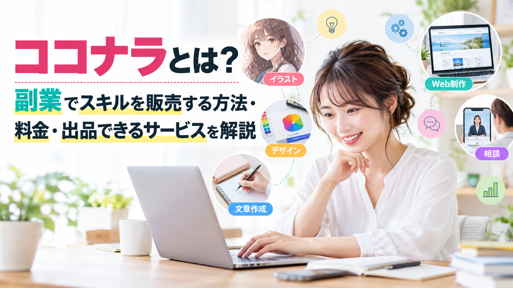 ココナラとは？副業でスキルを販売する方法・料金・出品できるサービスを解説