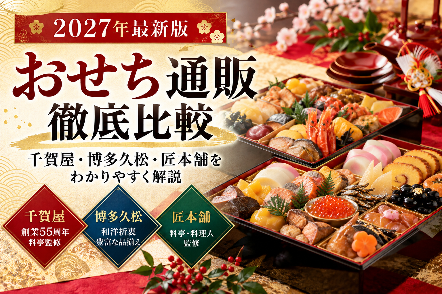 千賀屋のおせちを徹底比較！料金・内容・選び方と他社のおせちとの違い