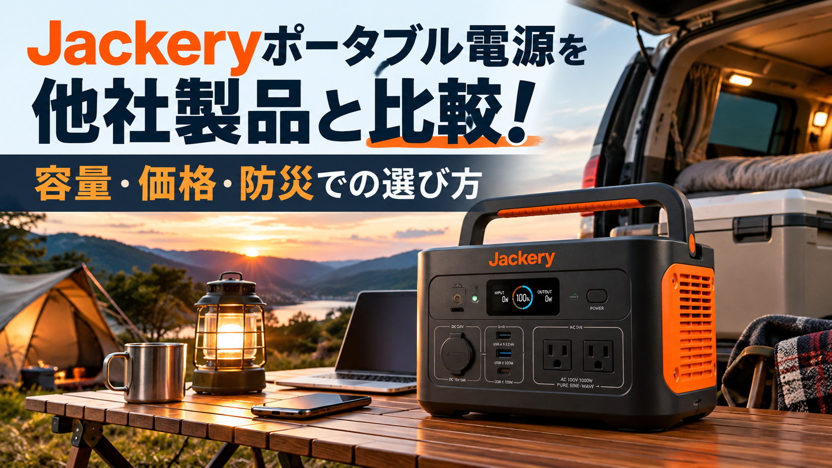 Jackeryポータブル電源を他社製品と比較!容量・価格・防災での選び方