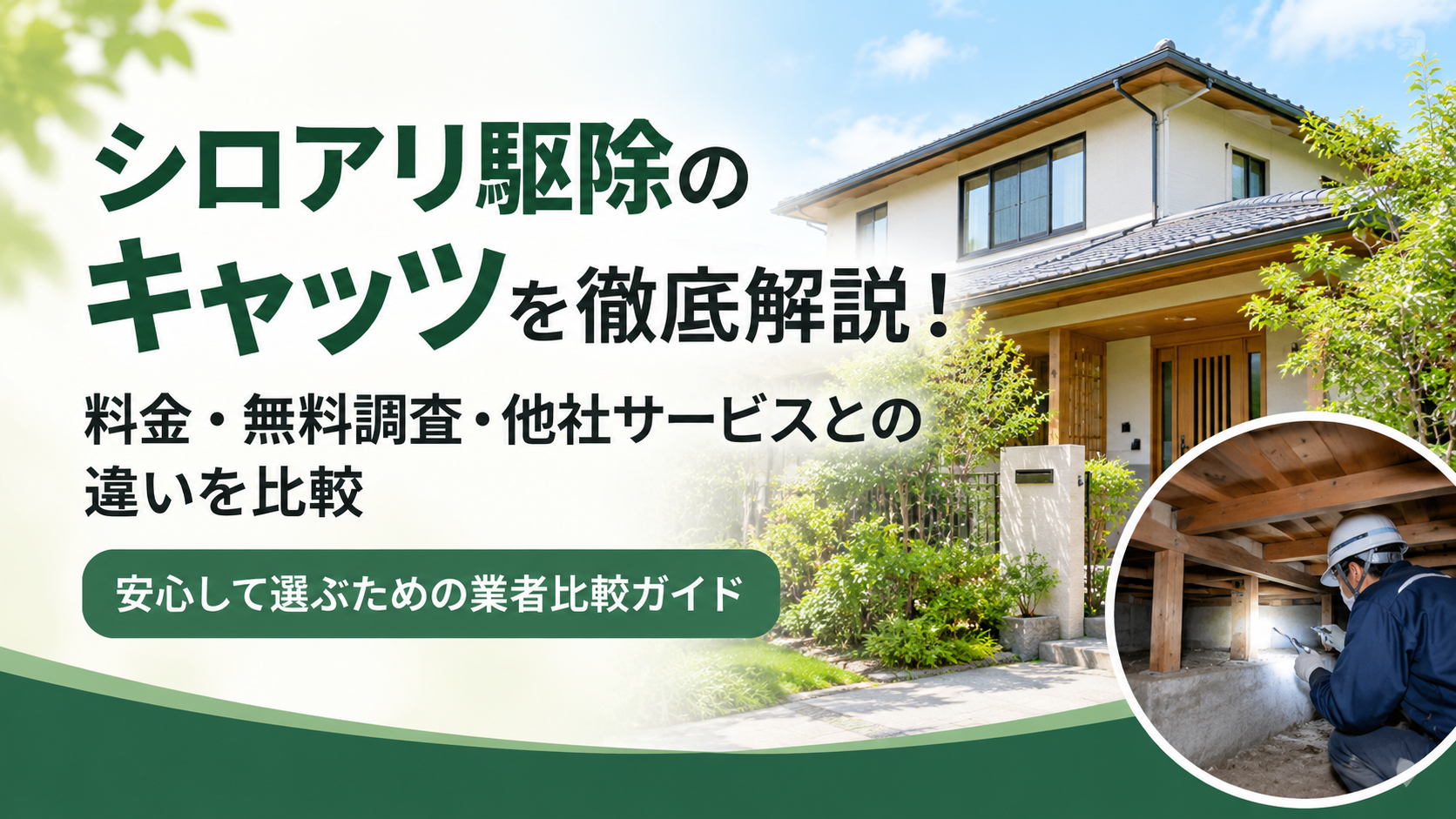 シロアリ駆除のキャッツを徹底解説!料金・無料調査・他社サービスとの違いを比較