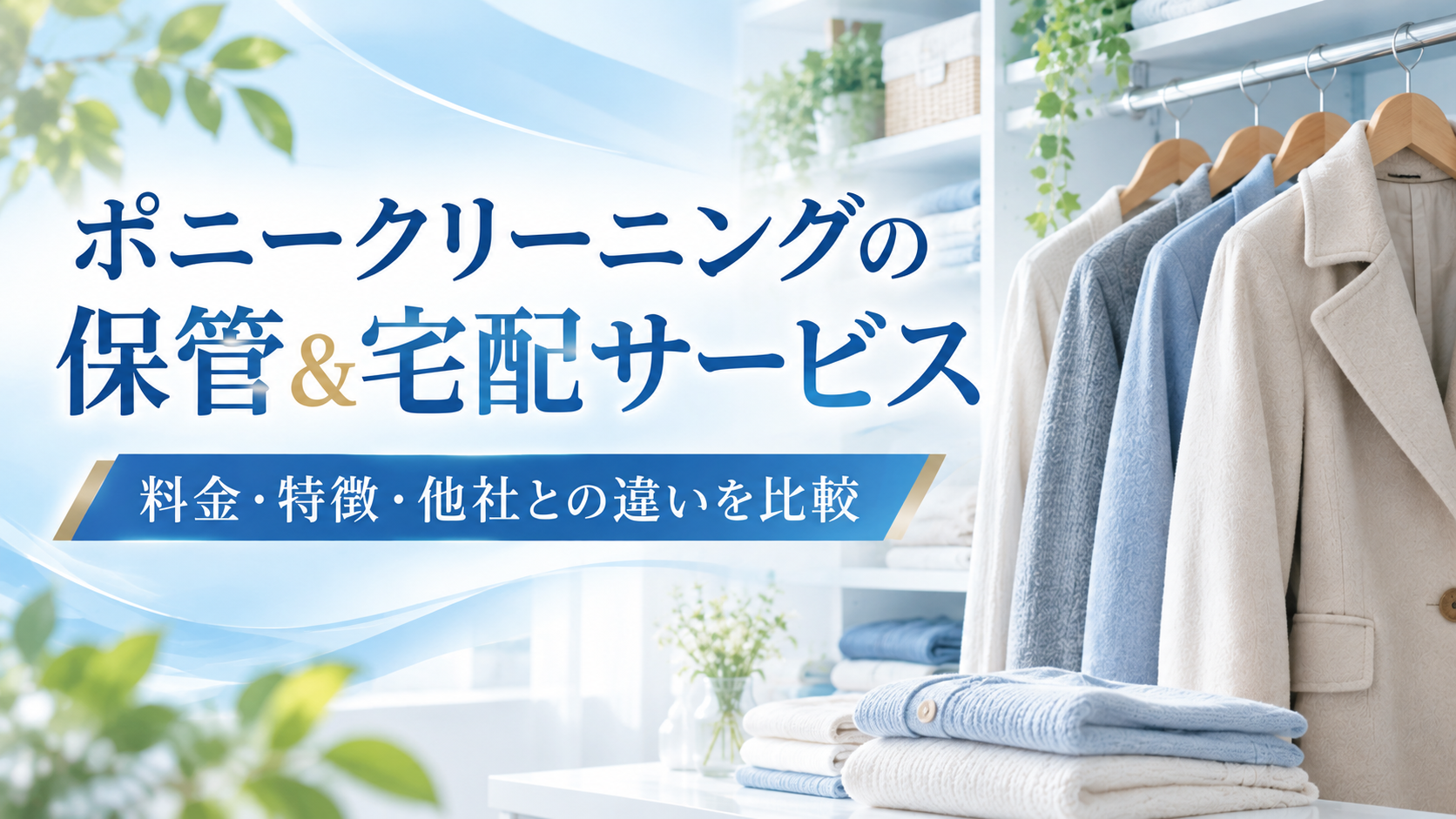 ポニークリーニングの保管＆宅配サービスを解説｜料金・特徴・他社との違いを比較
